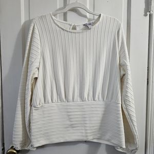 WOMEN'S H&M RIBBED TOP, LARGE